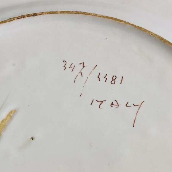 Vintage Italy Plate Dish 8.5" FRUIT 90s Peach Farmhouse - Picture 4 of 5